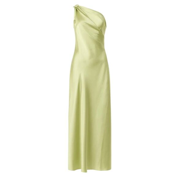 Tanya Taylor One Shoulder Stassi Dress in Green Size US 10​